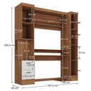Ver imagem 3 de Quarto Completo com Escrivaninha Viena 3 Portas 2 Gavetas Espresso Móveis Marrom/Nogal/Branco
