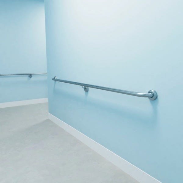 Corrimão de parede em aço inox com 1 metro de comprimento - 2