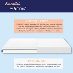 Colchão Solteiro Emma Essential By - Viscoelástico (Espuma Da Nasa) - (088x188cm) - 4
