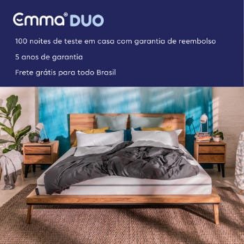 Colchão Casal Emma  Duo - Espuma Dupla Face (Macio Vs. Firme) - (138x188cm) - 2