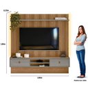 Ver imagem 5 de Painel Para Tv 75 Polegadas Ripado Com Led Authentique Linea Brasil Amendoa/titanio