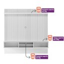 Ver imagem 3 de Painel Para Tv 75 Polegadas Ripado Com Led Authentique Linea Brasil Amendoa/titanio