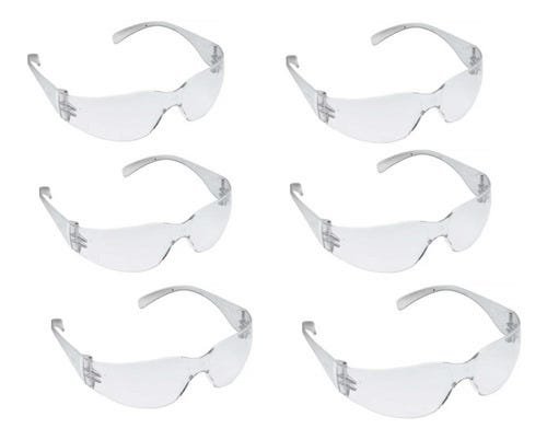 Óculos Segurança Minotauro Incolor Plastcor Kit 6 Unidades
