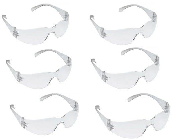 Óculos Segurança Minotauro Incolor Plastcor Kit 6 Unidades - 11