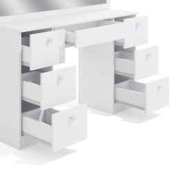 Penteadeira Ditália 7 Gav. Pe-80 Branco com Kit Luz Camarim - 9