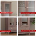 Ver imagem 6 de Cristaleira 2 Portas 1 Gaveta Ditália E-954 Diamond