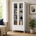 Ver imagem 1 de Cristaleira 2 Portas 1 Gaveta Ditália E-954 Branco