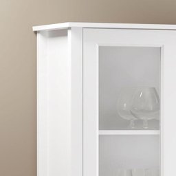 Cristaleira 2 Portas 1 Gaveta Ditália E-954 Branco - 8
