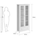Ver imagem 7 de Cristaleira 2 Portas 1 Gaveta Ditália E-954 Branco