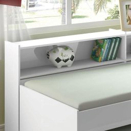 Cama Solteiro Bicama com Estante Ditália BB-28-29 Branco - 10