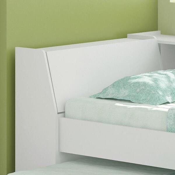 Cama Solteiro Bicama com Estante Ditália BB-28-29 Branco - 5