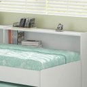 Ver imagem 7 de Cama Solteiro Bicama com Estante Ditália BB-28-29 Branco
