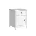 Ver imagem 1 de Mesa de Cabeceira Ditália 1 Gaveta 1 Porta DM-114 Branco