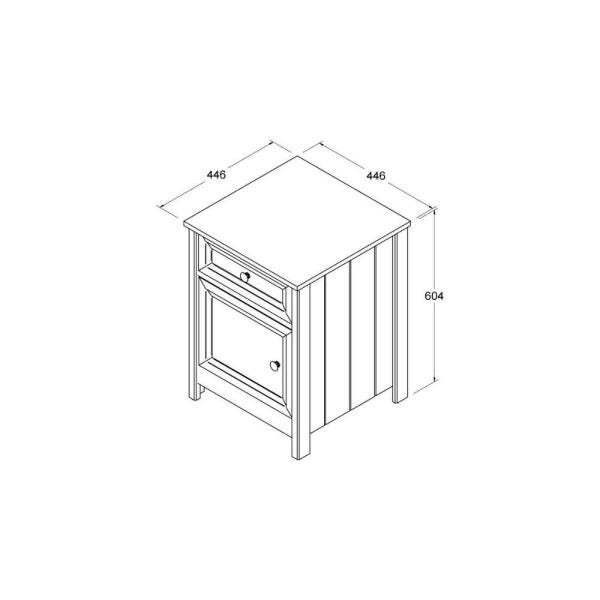 Mesa de Cabeceira Ditália 1 Gaveta 1 Porta DM-114 Branco - 8