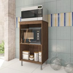 Balcão Cozinha Multiuso Forno & Micro-ondas Marrom - 2