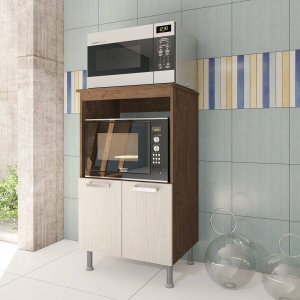 Balcão Cozinha Multiuso Forno & Micro-ondas Marrom