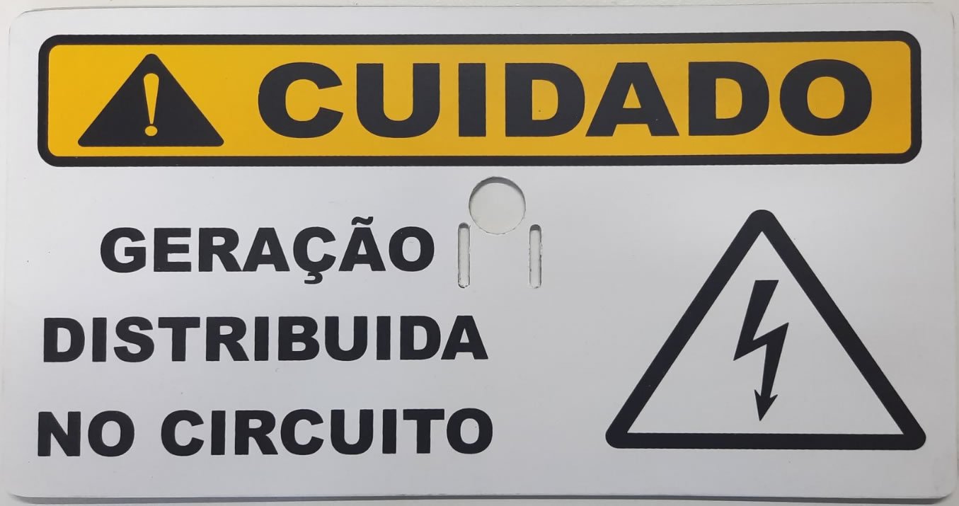 Placa Cuidado Geração Distribuída Circuito Fibra Vidro Padrão Enel - 10Un