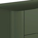 Ver imagem 6 de Mesa de Cabeceira Orgânica 2 Gavetas Pés Industrial Dourado Bliss I03 Musgo - Lyam Decor