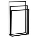 Ver imagem 1 de Porta Toalha para 3 Toalhas Eleganza 50 Cm Metal Preto - Pallazio