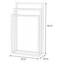 Ver imagem 7 de Porta Toalha para 3 Toalhas Eleganza 50 Cm Metal Preto - Pallazio