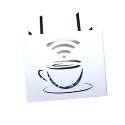 Suporte de Parede para Roteador Modem Organizador Branco Xicara - 1