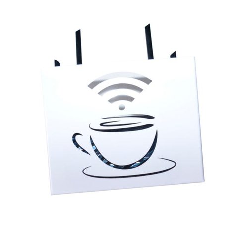 Suporte de Parede para Roteador Modem Organizador Branco Xicara