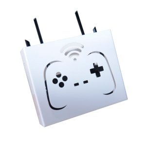 Suporte de Parede para Roteador Modem Organizador Branco Gamer