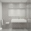 Ver imagem 6 de Pastilha de Vidro Adesiva Kit 30 Uni Parede Cozinha Sala Banheiro Decorativa Moderna Requintado Refo