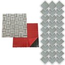 Ver imagem 1 de Pastilha de Vidro Adesiva Kit 30 Uni Parede Cozinha Sala Banheiro Decorativa Moderna Requintado Refo