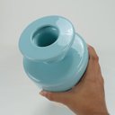Ver imagem 4 de Vaso Aquamare Decrativo Cachepô Enfeite 23x15x15cm Cerâmica Azul
