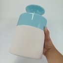 Ver imagem 6 de Vaso Aquamare Decrativo Cachepô Enfeite 23x15x15cm Cerâmica Azul