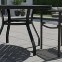 Ver imagem 4 de Conjunto de Mesa Ripada 1,20m + 4 Cadeiras para Piscina Jardim Resistente Sol Chuva Maresia Preto