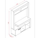 Ver imagem 3 de Estante Karollyne para Sala de Estar TV 42 Polegadas Fendi/ Naturale