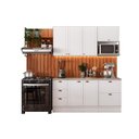 Ver imagem 7 de Cozinha Modulada Completa Bella 9 Peças 2 Aéreos + 2 Balcões+5complementos C9p60 Nogal Cinza