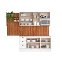 Ver imagem 4 de Cozinha Modulada Completa Bella 9 Peças 2 Aéreos + 2 Balcões+5complementos C9p60 Nogal Cinza