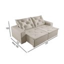 Ver imagem 3 de Sofá 5 Lugares Retrátil e Reclinável Martins M-181 Veludo Creme