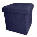 Ver imagem 1 de Puff Guarda Volume em Madeira/Tecido Decorativo 40x38cm