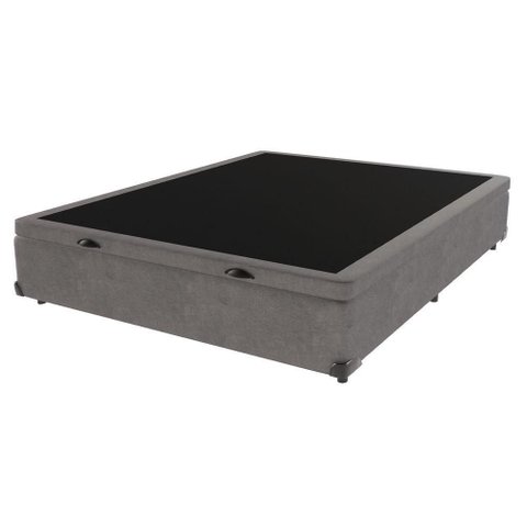 Cama Box Baú Viúvo 128x188 Cinza