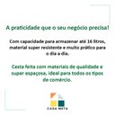 Ver imagem 5 de 30 Cestas Cestinha Plastica Preta Reforçada Supermercado Mercado 16 Litros