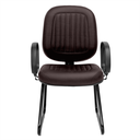 Ver imagem 2 de Cadeira Diretor Costura H Pé Sky C/braços Marrom