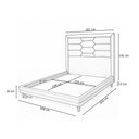 Ver imagem 4 de Cama Queen Pés Madeira Otto com Cabeceira Roma Corano Caramelo Bouclé Off White - Nexta Casa