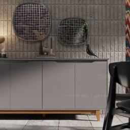 Buffet 4 Portas Flow Cinza - Ej Moveis - 2