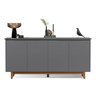 Buffet 4 Portas Flow Cinza - Ej Moveis - 5