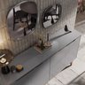 Buffet 4 Portas Flow Cinza - Ej Moveis - 4