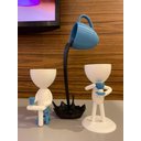 Ver imagem 3 de Kit Decorativo Cantinho do Café - Robert Plant Xícara Flutuante e Letreiro - Branco com Azul