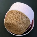 Ver imagem 4 de Jogo 3 Cestos Fibra Natural Algodão Rosa Organizador Multiuso