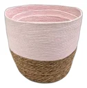 Ver imagem 6 de Jogo 3 Cestos Fibra Natural Algodão Rosa Organizador Multiuso