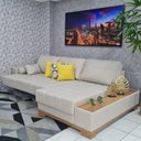 Ver imagem 4 de Sofá Rovere Retrátil 2 Módulos com Chaise Longue Esquerda* D'confort Design Linho Bege R55