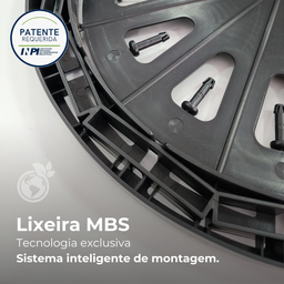 Lixeira Madeira Plástica 75 Litros - 50 Cm:marrom/marrom - 4