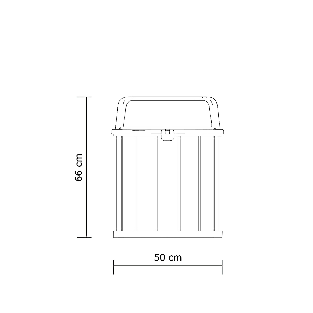 Lixeira Madeira Plástica 75 Litros - 50 Cm:marrom/marrom - 6